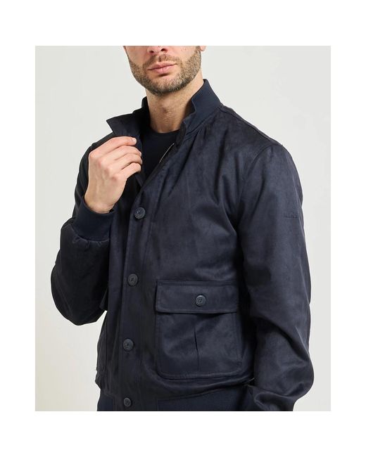 Yes Zee Soft Fabric Jacket in het Blue voor heren