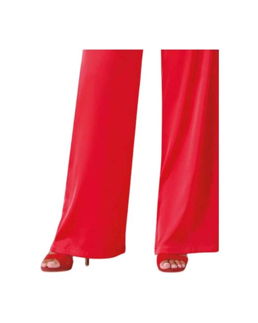 Hanita Red Wide Trousers
