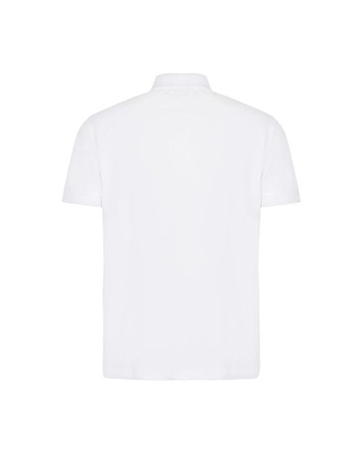 EA7 Stretch pique polo shirt in White für Herren