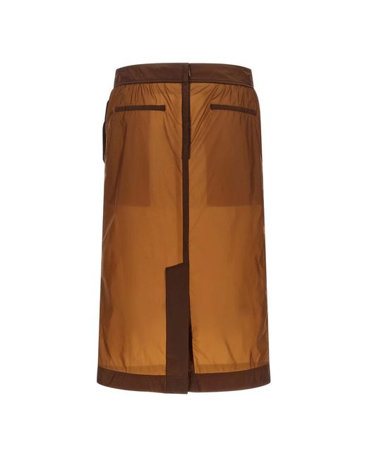 Saint Laurent Brown Midi Skirts
