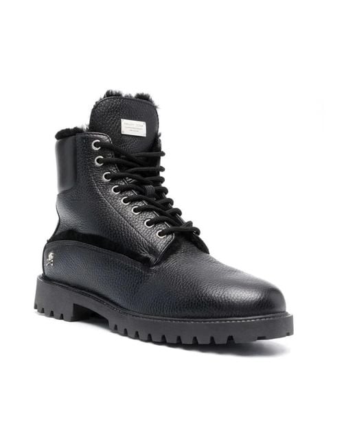 Philipp Plein Black Winter Boots for men