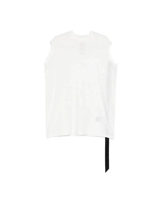 Rick Owens White Sleeveless Tops for men