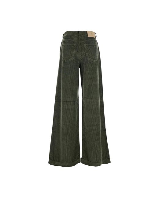 PT Torino Green Hose Mit Logo-Patch Auf Der Rückseite Aus Cord