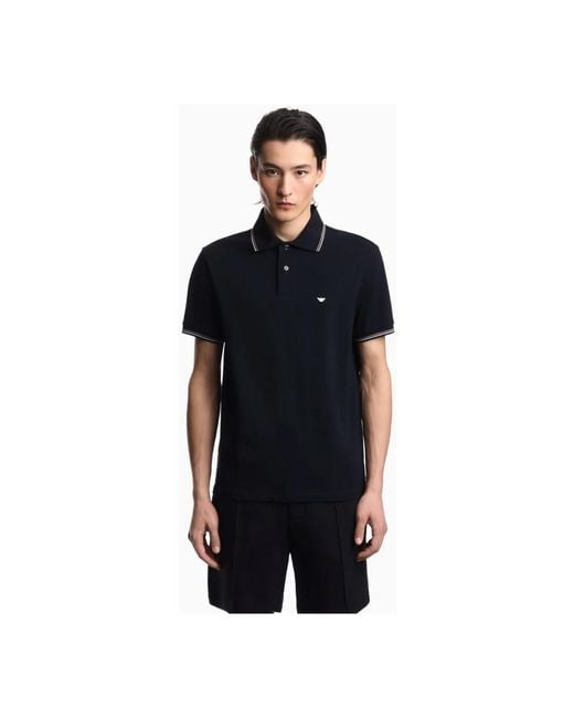 Emporio Armani Blue Polo Shirts for men