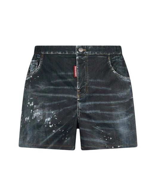 DSquared² Gray Denim Shorts for men