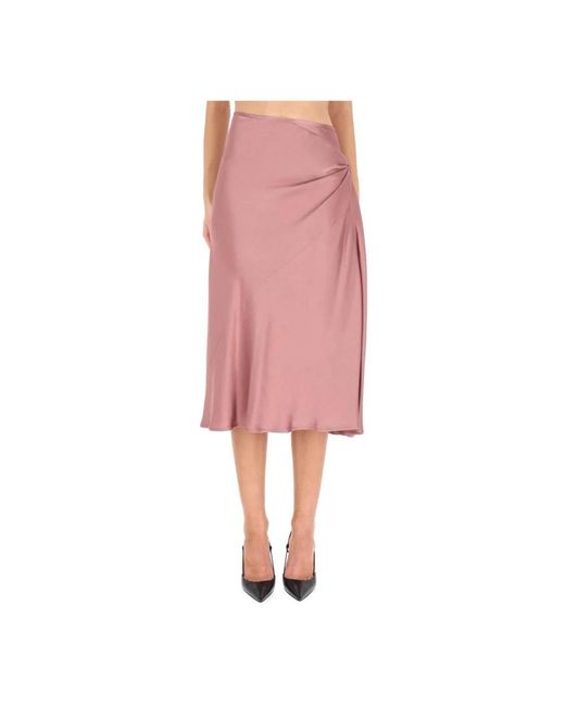 Dries Van Noten Pink Midi Skirts