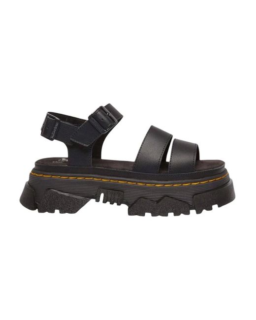 Dr. Martens Black Flat Sandals