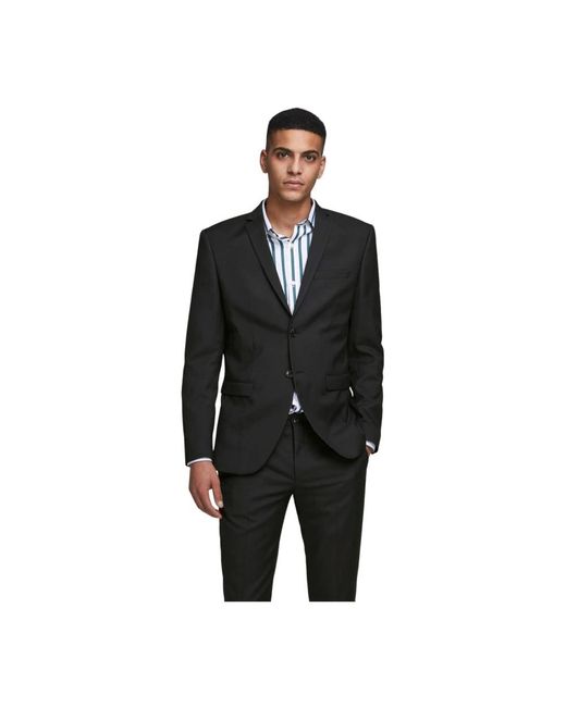 Jack & Jones Kostuums ,Zwart ,Solaris Blazer in het Black voor heren