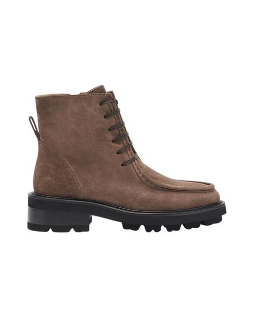 Scarosso Brown Lace-Up Boots