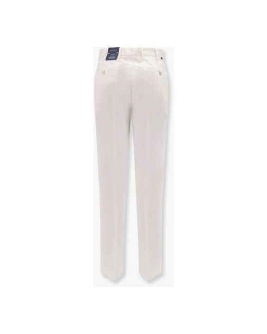 Incotex Weiße Hose Mit Reißverschluss in White für Herren