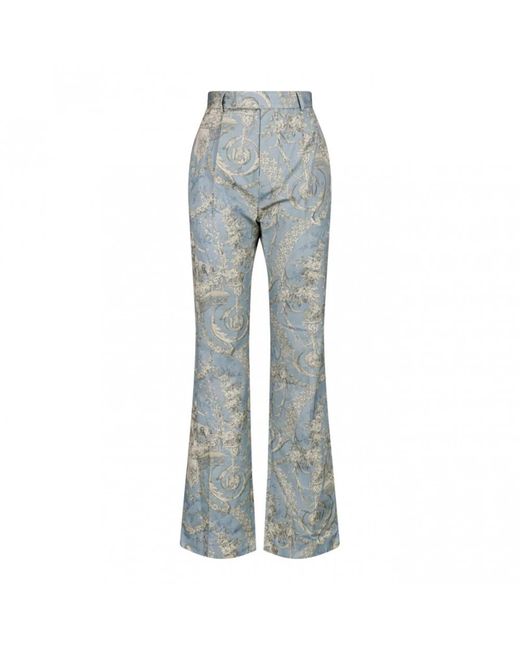 Pantaloni a zampa blu e bianchi di Vivienne Westwood in Gray