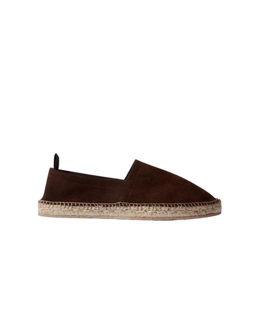 Scarosso Dunkelbraune Wildleder-Espadrilles in Brown für Herren