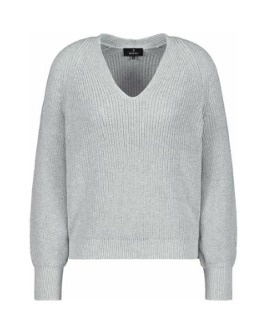 Monari Veelzijdige Effen Trui Voor in het Gray