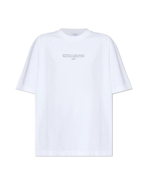 Off-White c/o Virgil Abloh Loszittende T-Shirt in het White