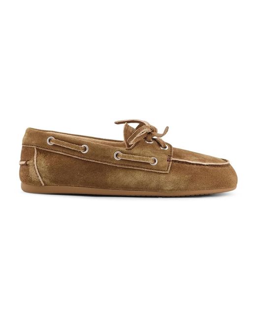 Miu Miu Brown Boat Shoes