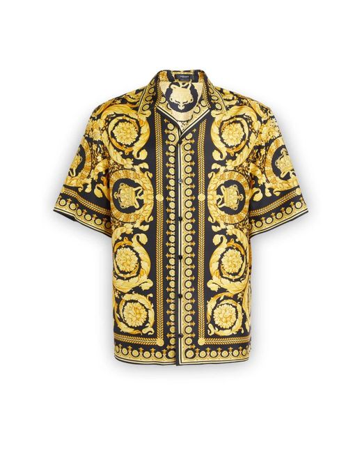 Versace Stilvolle Hemden Kollektion in Yellow für Herren