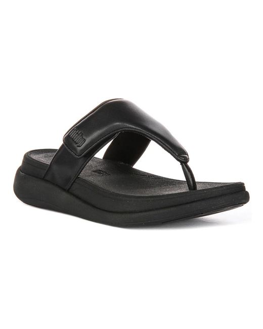 Fitflop Schoenen ,Zwart ,Leer Zwarte F-Mode Go Sandalen Vrouwen in het Black