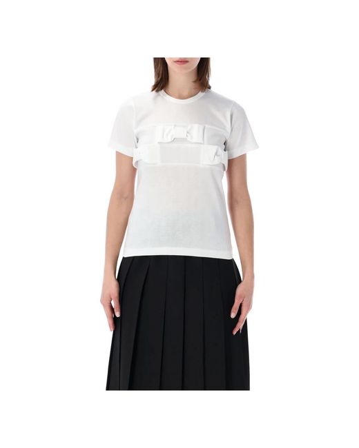 Comme des Garçons Tshirt Bow in het White
