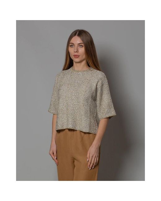 Fabiana Filippi Gray Round-Neck Knitwear