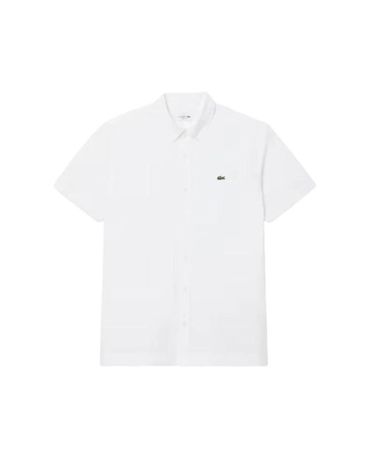 Lacoste White Short Sleeve Shirts for men