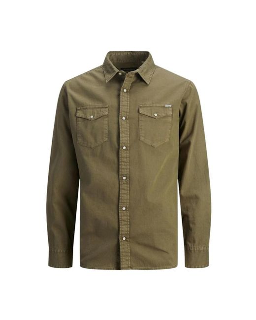 Jack & Jones Green Casual Shirts for men
