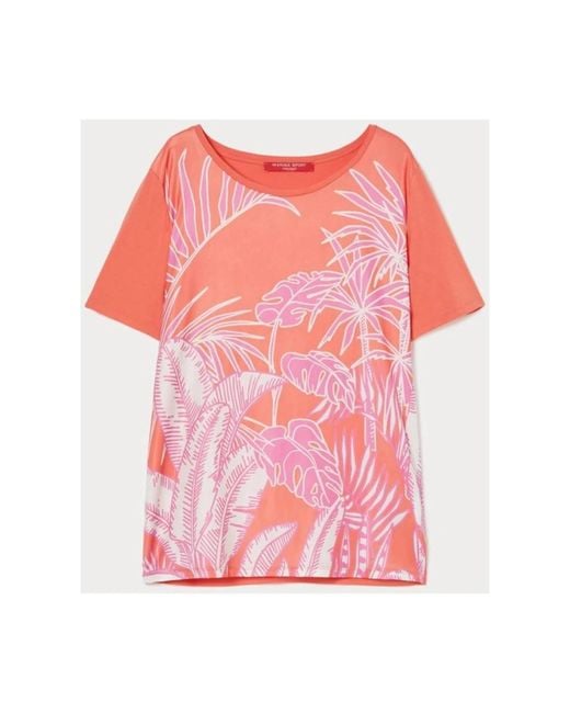 Marina Rinaldi Pink Farbenfrohes zweiteiliges t-shirt ubi