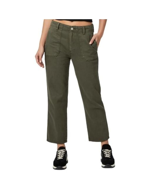 PAIGE Green Cropped Trousers