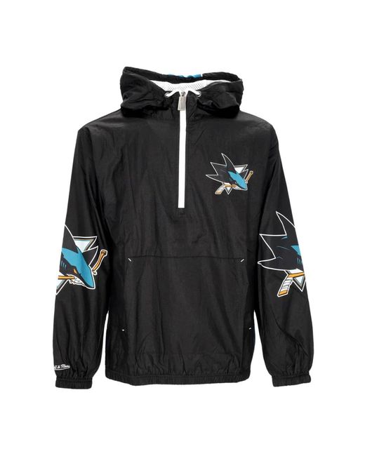 Mitchell & Ness Jassen ,Veelkleurig ,Polyester San Jose Sharks Windbreaker Anorak in het Black voor heren