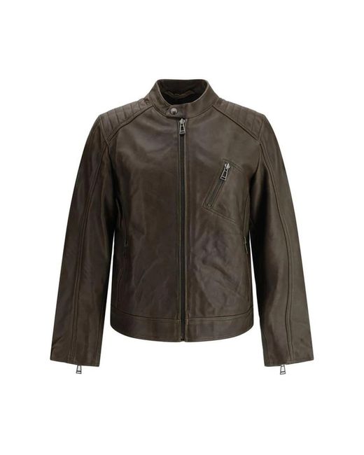 Belstaff Green Leather Jackets for men