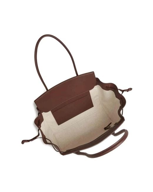 Jil Sander Brown Braune Leder Umhängetasche