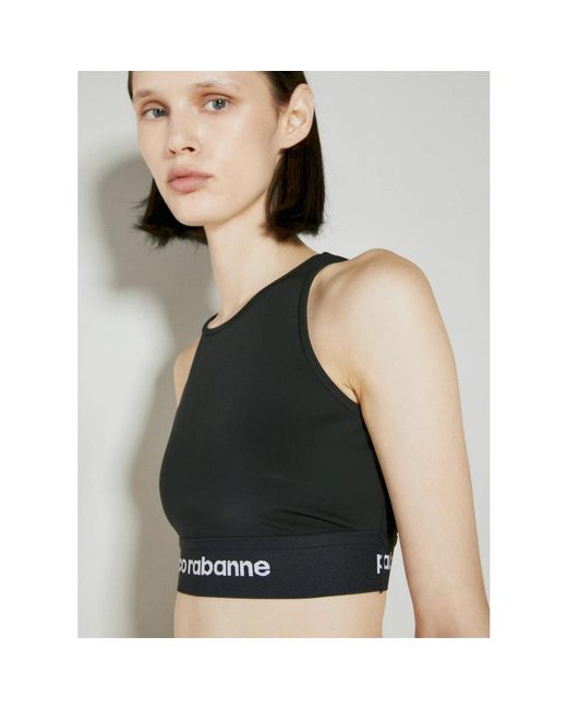 Rabanne Black Sleeveless Tops