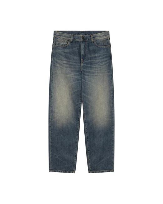 Carhartt Blue Straight Fit Jeans for men