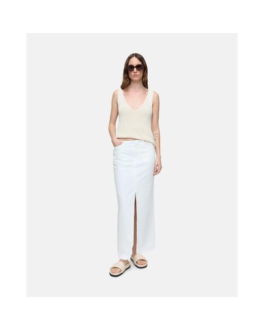 Closed Rokken ,Wit ,Denim Denim Maxi Rok in het White