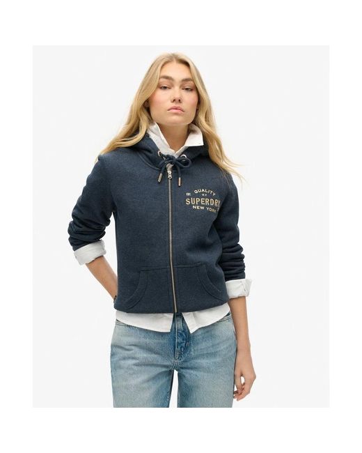 Superdry Blue Zip-Throughs