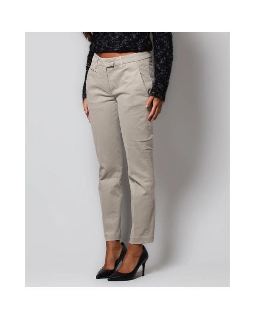 Dondup Gray Slim-Fit Trousers