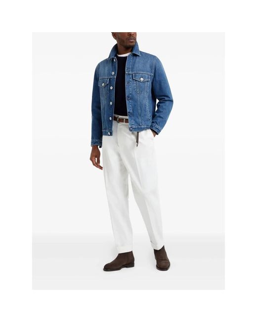 Brunello Cucinelli Truien & Vesten ,Blauw ,Kasjmier Maglia in het Blue voor heren