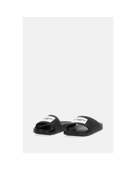 Givenchy Label Slide Flat Mule in Black für Herren
