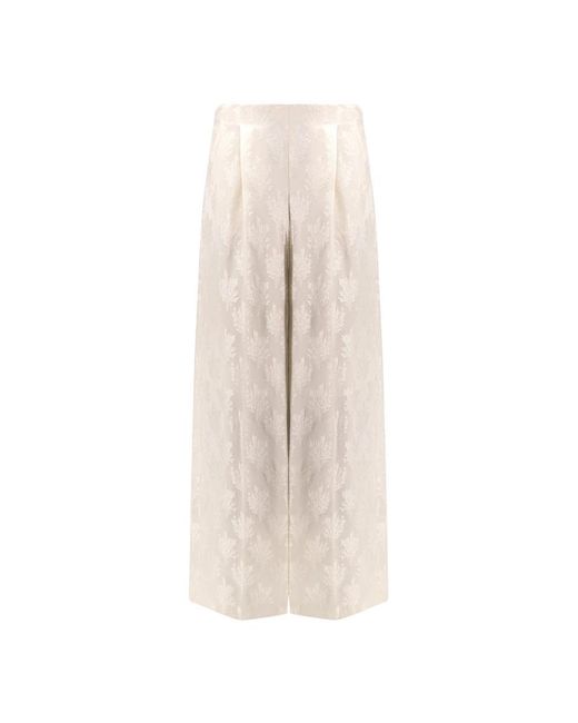 Fendi Natural Wide Trousers