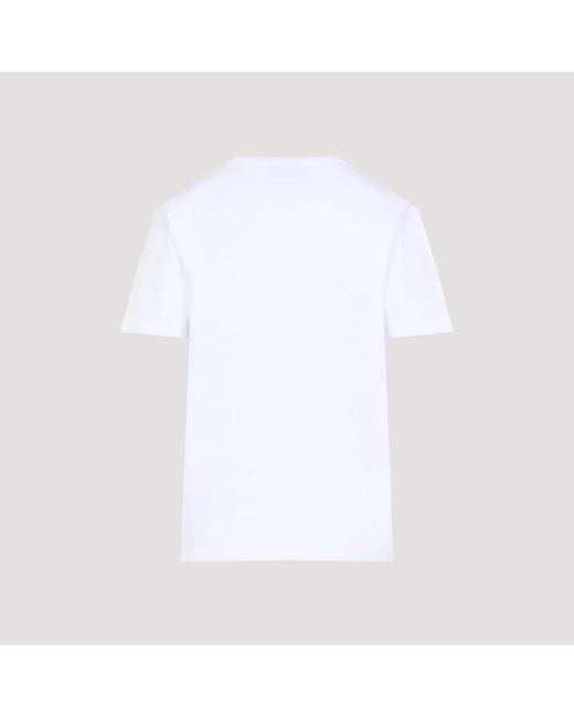 Lanvin Tops ,Wit ,Katoen Wit T-Shirt Voor Vrouwen in het White
