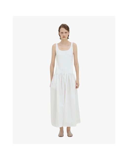 LA PISCINE Midi Jurk in het White
