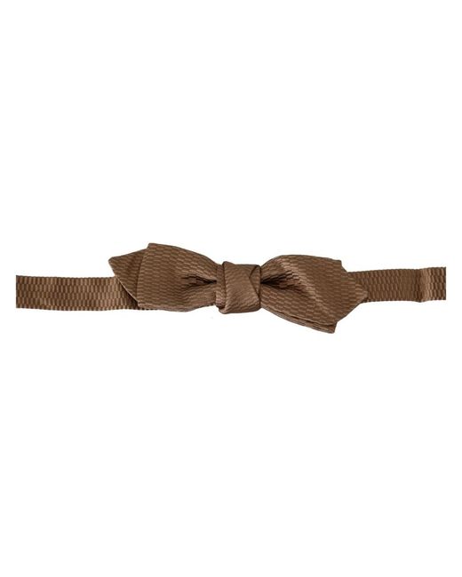 Dolce & Gabbana Brown Adjustable Neck Papillon Bow Tie for men