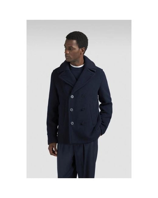 Double-Breasted Coats di Paul & Shark in Blue da Uomo