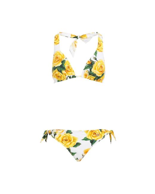 Dolce & Gabbana Yellow Bikinis