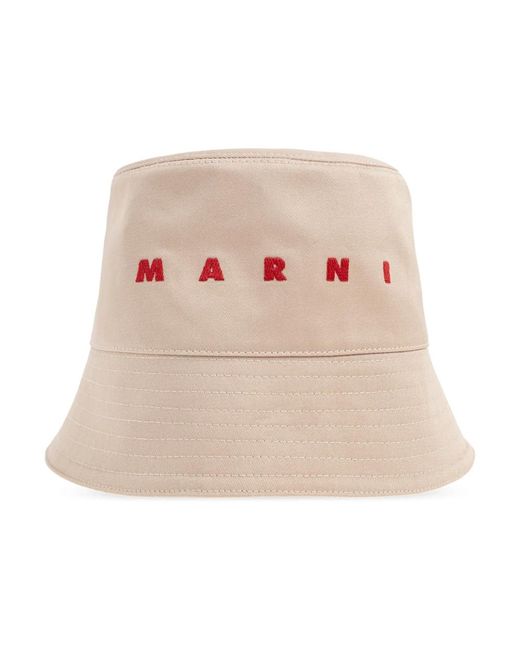 Marni Accessoires ,Katoen Pet Met Geborduurd Logo in het Pink voor heren