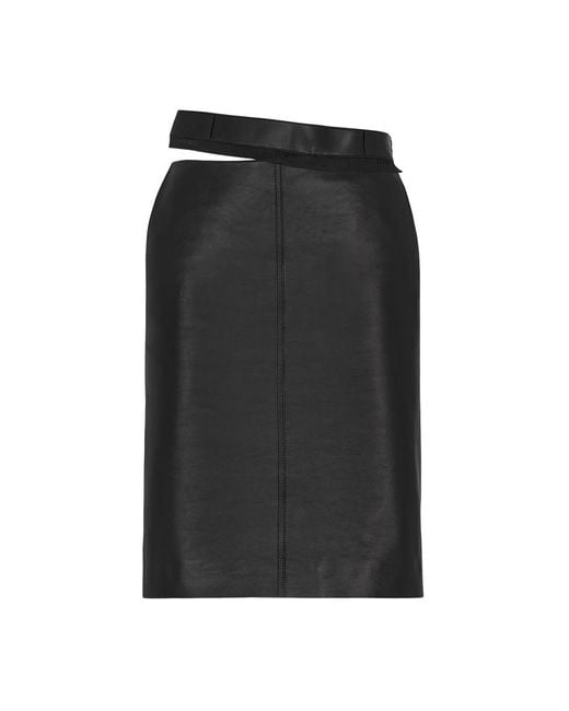 Fendi Black Leather Skirts
