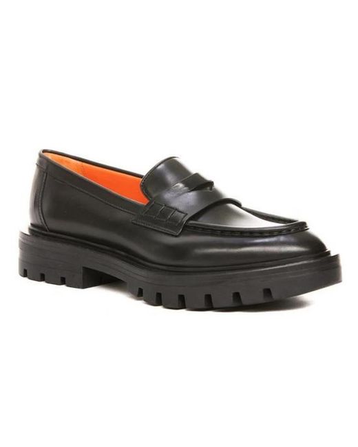 Santoni Black Moccasin