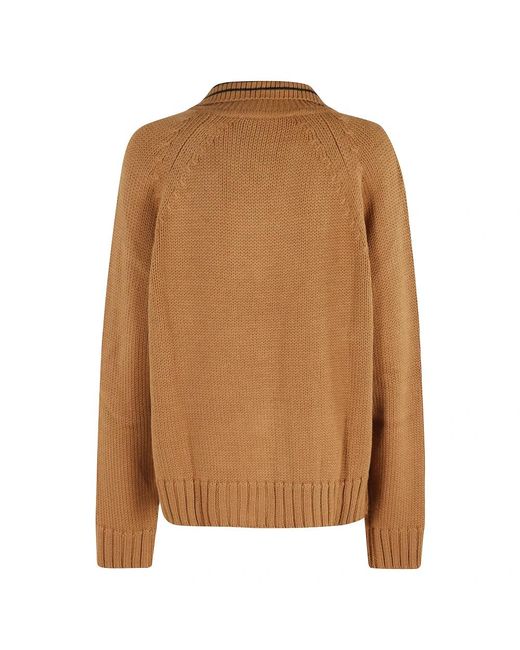 Tela Truien & Vesten ,Bruin ,Wol Paarse Canvas Vest Bruine Wolmix in het Brown