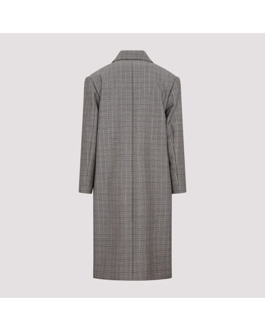 Jil Sander Gray Double-Breasted Coats for men