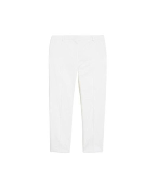Max Mara White Cropped Trousers