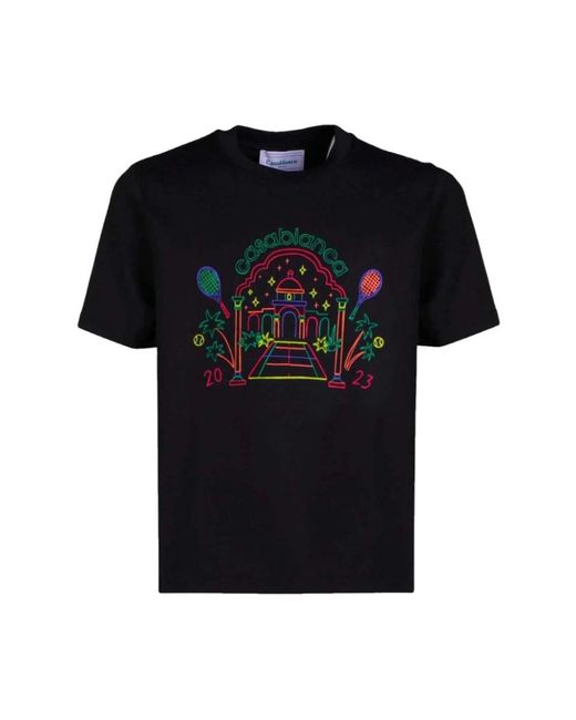 Casablancabrand Regenbogenkreide tempel t-shirt in Black für Herren